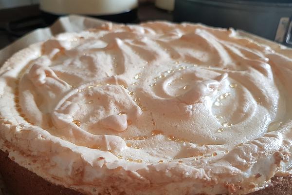 Mandarin Quark Cake with Meringue Topping