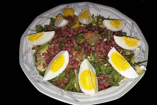 Mango and Avocado Salad with Arugula