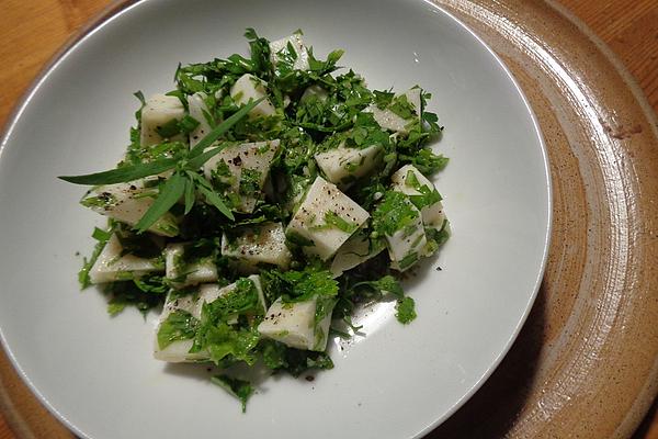 Marinated Goat Cheese with Tarragon and Parsley