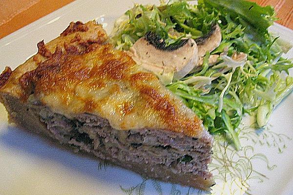 Meat Cake with Mushrooms