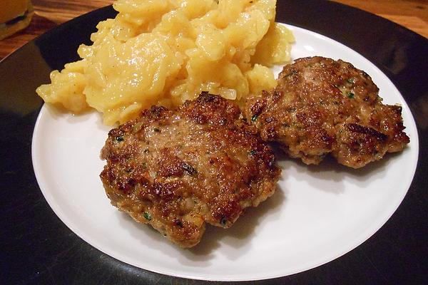 Meat Patties with Bavarian Potato Salad