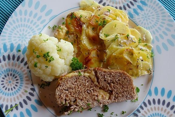 Meatloaf on Potato Gratin