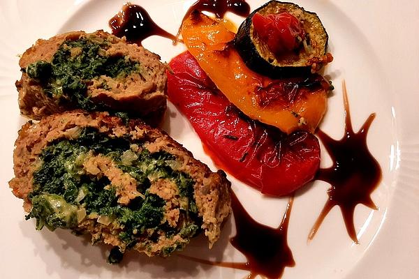 Meatloaf Roulade with Spinach