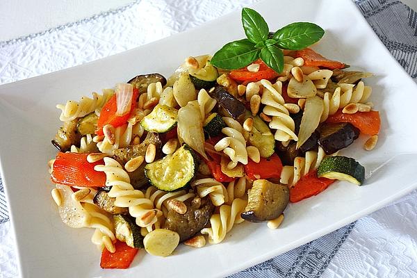 Mediterranean Pasta Salad with Oven Vegetables