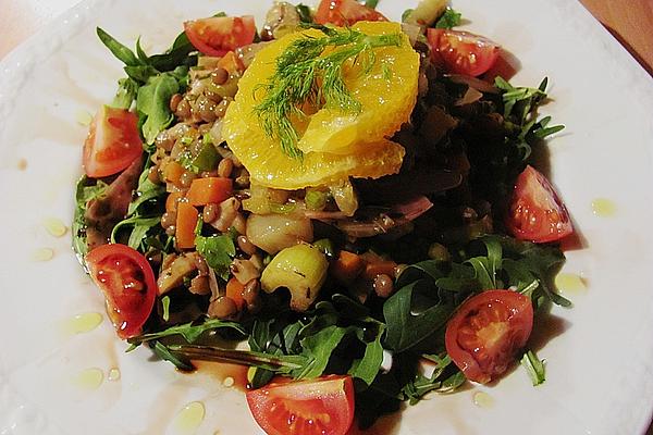 Mediterranean-style Lentil and Vegetable Salad