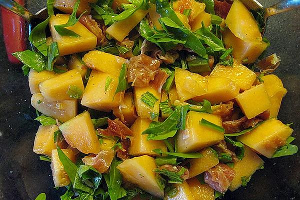 Melon Salad with Rocket and Mint