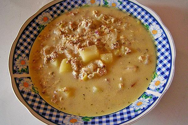 Minced Meat – Cheese – Soup