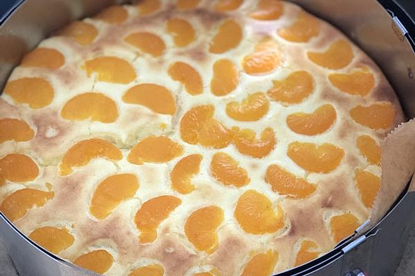 Moist Cheesecake with Mandarins