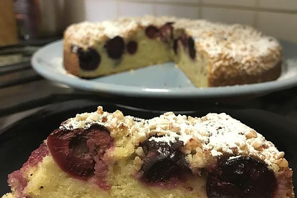 Moist Cherry Sour Cream Cake