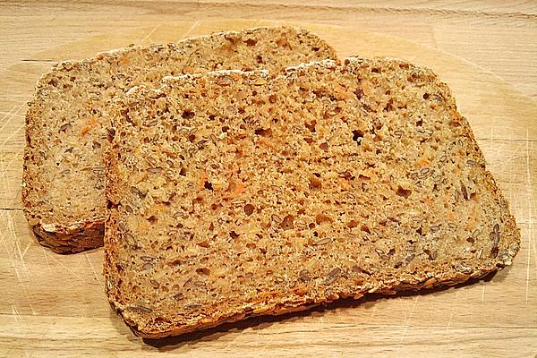 Moist Whole Grain Flax and Carrot Bread