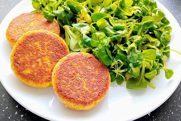 Mountain Cheese Pancakes with Lamb`s Lettuce