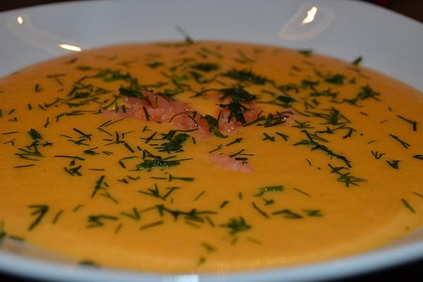 Mustard Soup with Gravad Salmon