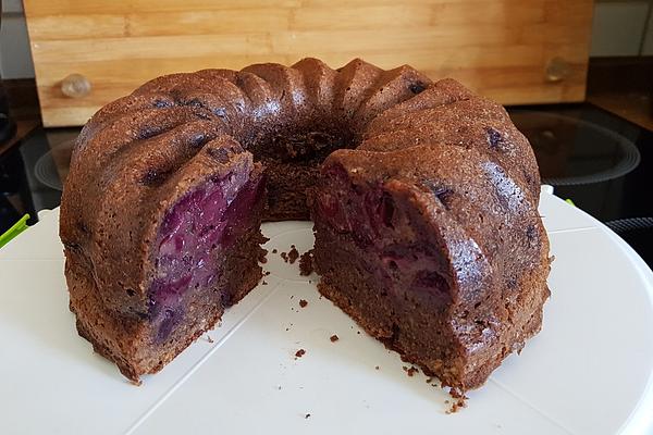 Nut Cake with Sour Cherries