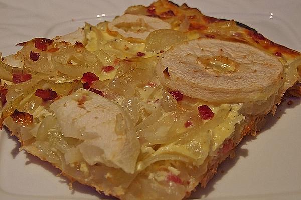 Onion Pie with Apples and Bacon