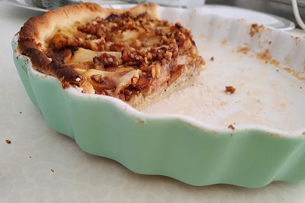 Onion Pie with Pear and Walnuts