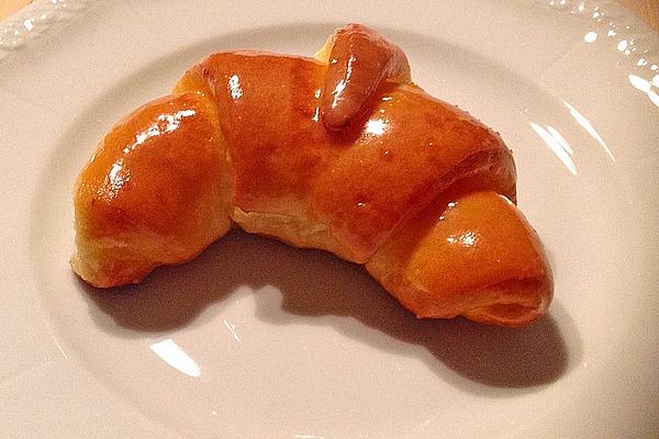 Orange Croissants with Glaze