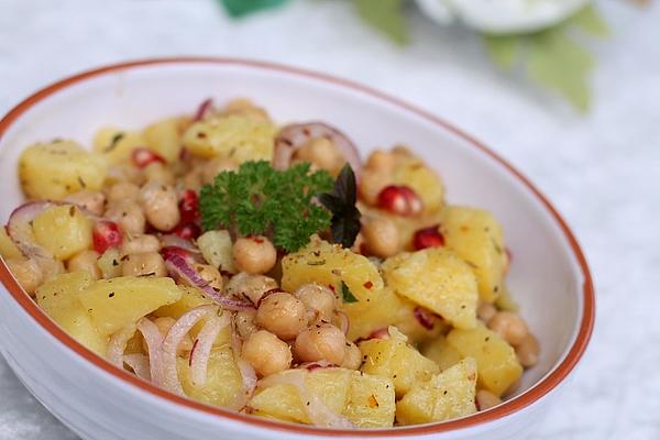 Oriental Chickpea Salad with Pomegranate Seeds