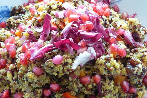 Oriental Quinoa Salad with Pomegranate Seeds