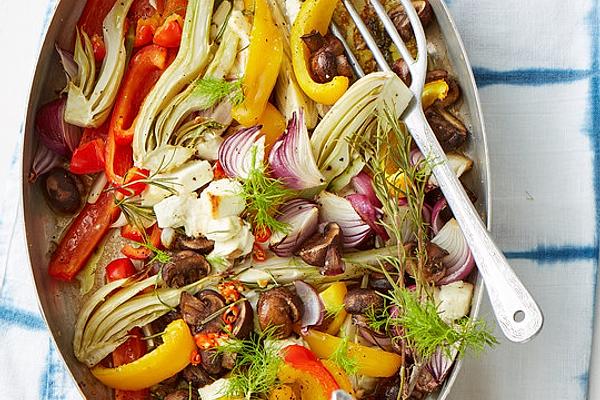 Oven Vegetables with Fennel and Mushrooms