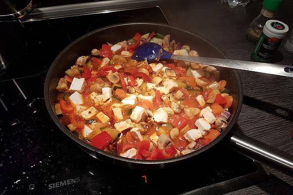 Pan-fried Vegetables with Feta
