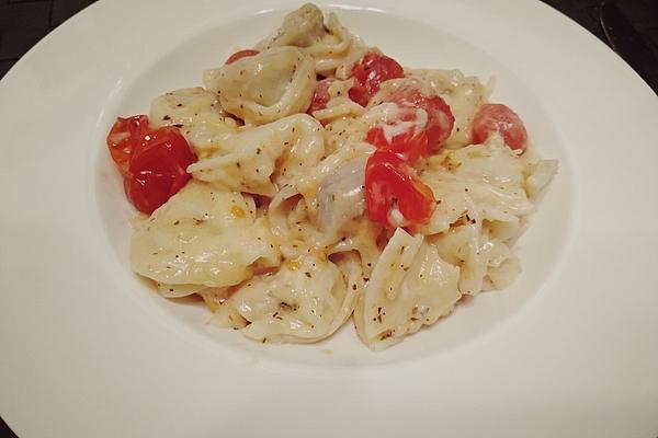 Parmesan Aioli with Pasta and Tomatoes
