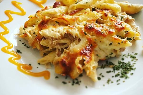 Pasta and Tuna Casserole, Gratinated