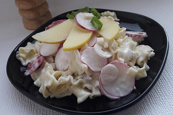 Pasta Salad with Radishes, Spring Onions and Apples