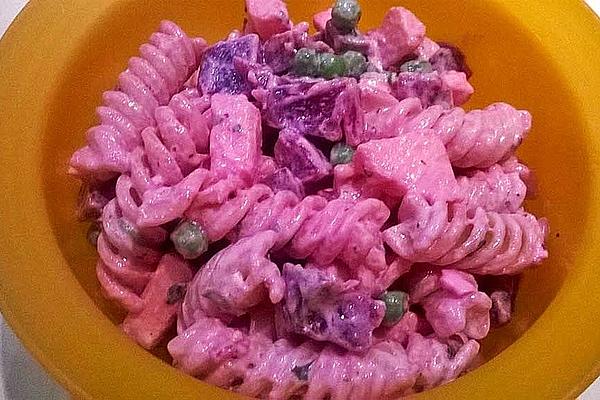 Pasta Salad with Tuna, Beetroot and Peas