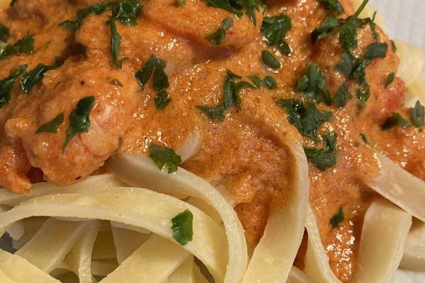 Pasta with Garlic – Tomato – Shrimp