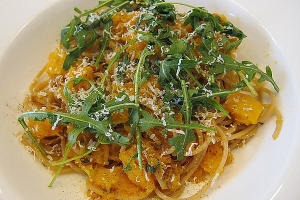 Pasta with Pumpkin, Rocket and Walnut Pesto