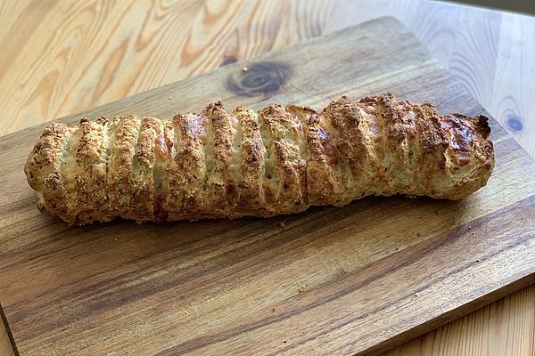 Perfect Bread for Grilling with Parmesan and Garlic Filling