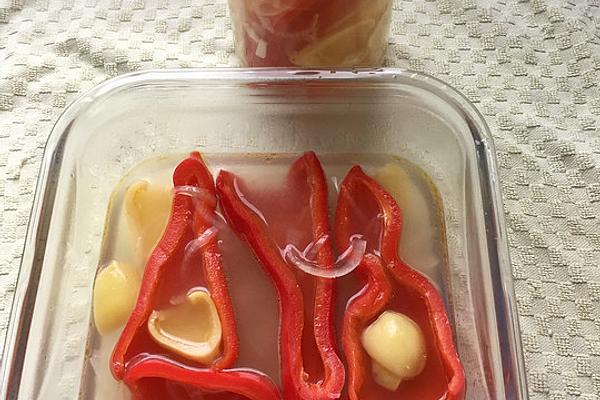 Pickled Red Pointed Peppers, Hungarian Style