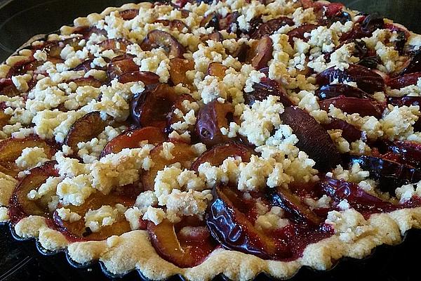 Plum Tart with Walnut Crumble