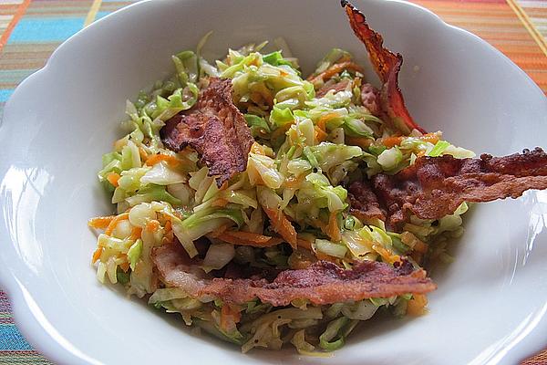 Pointed Cabbage Salad with Bacon Chips