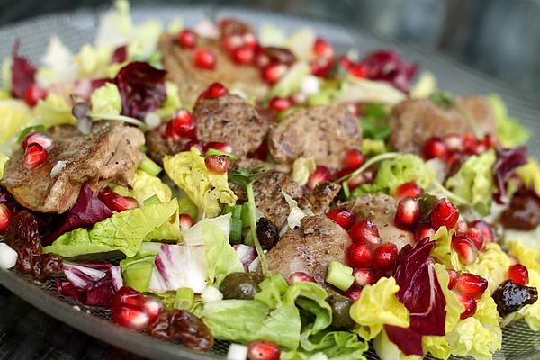 Pomegranate Salad with Duck Liver