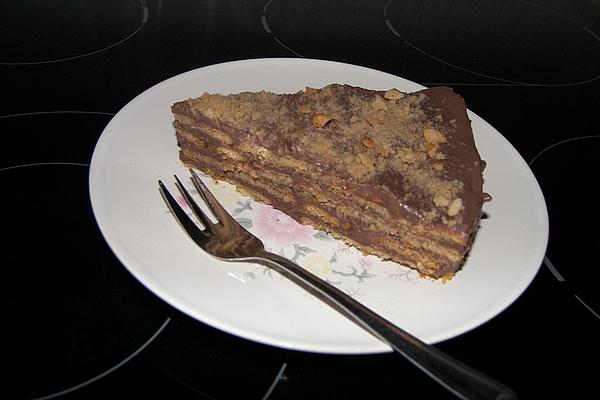 Portuguese Biscuit Cake with Chocolate Cream Filling – Without Baking