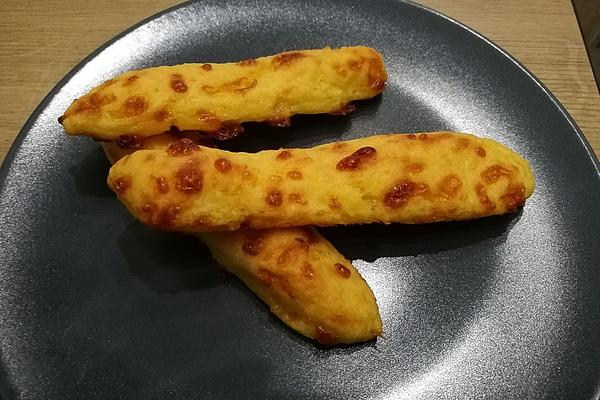 Potato and Cheese Sticks Made from Dumpling or Dumpling Dough