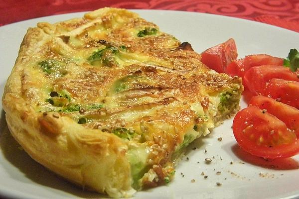 Puff Pastry Quiche with Broccoli and Camembert