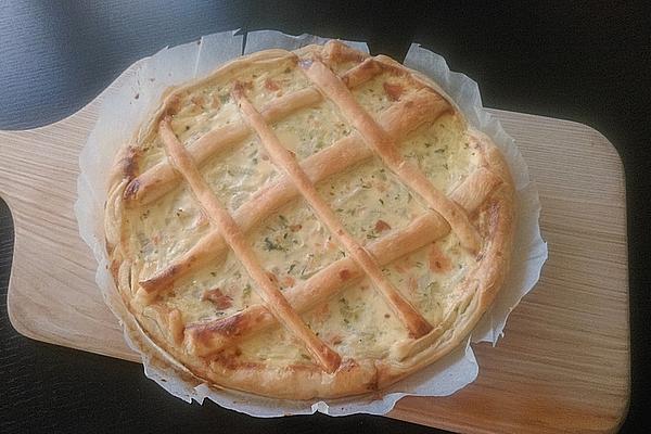 Puff Pastry Quiche with Fennel and Smoked Salmon