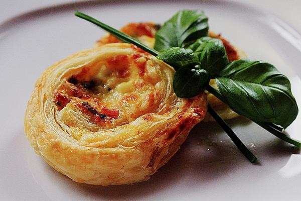 Puff Pastry Rolls with Egg and Cheese Sour Cream and Wild Garlic
