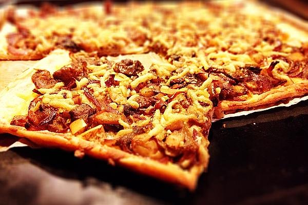 Puff Pastry Tart with Wild Mushrooms, Apples and Onions