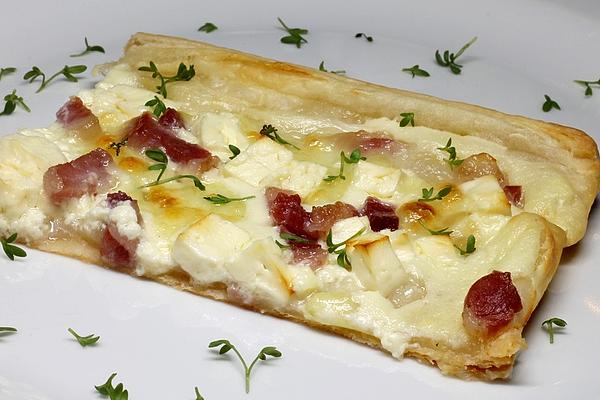 Puff Pastry – Tarte Flambée with Cheese