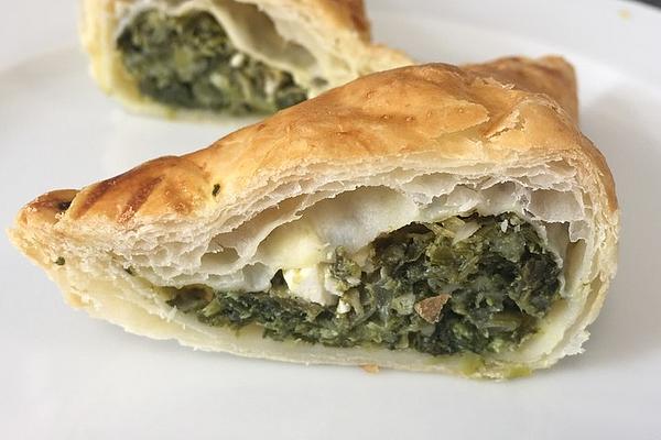 Puff Pastry Triangles with Spinach and Feta