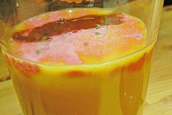 Pumpkin – Coconut Soup with Beetroot Foam