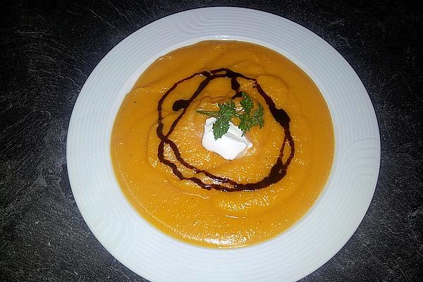 Pumpkin Cream Soup with Papaya