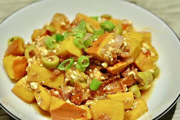 Pumpkin, Feta and Tomato Casserole