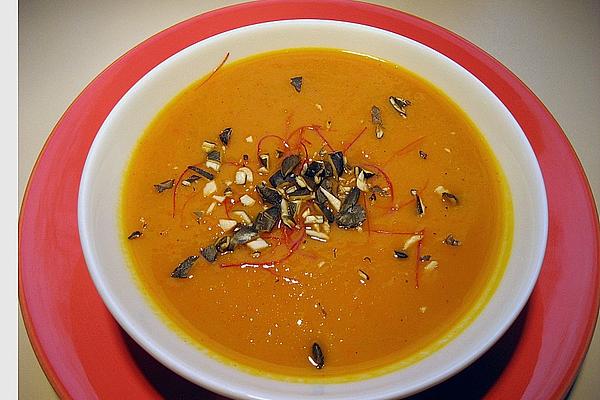 Pumpkin Soup with Ginger and Maple Syrup
