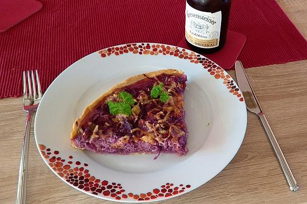 Purple Red Cabbage-leek-onion Cake