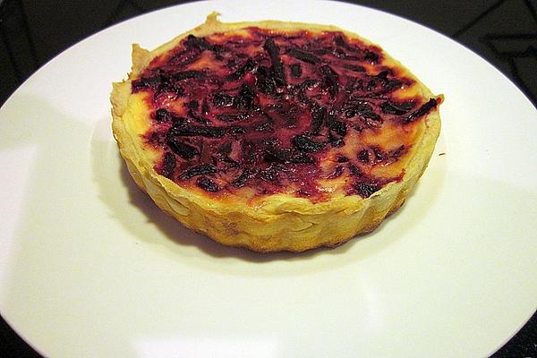Quiche with Beetroot and Fresh Goat Cheese
