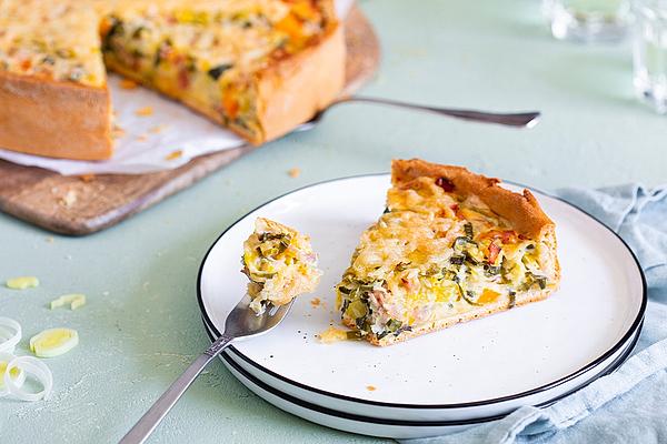 Quiche with Ham and Vegetables